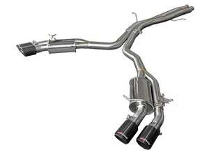 ES#4213477 - 49-36427-C - MACH Force-Xp 304 Stainless Steel Axle-Back Exhaust System - Carbon Fiber Tips - Mach Force stainless steel exhaust with quad 3.5" carbon fiber tips - AFE - Audi