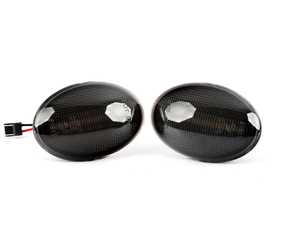 ES#4004091 - V-173310LG - Smoked Lens Amber Flash LED Turn Signal Set - Dynamic Flash - Fits both left or right side and has a smoked color lens with amber flashing LEDs - Vinstar - MINI