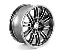 ES#64665 - 36112229960 - 18" M Double Spoke Style 67 Wheel - Priced Each - Chrome Shadow Finish (NO LONGER AVAILABLE) - 18x9 ET26 72.6 CB - Genuine BMW - 
