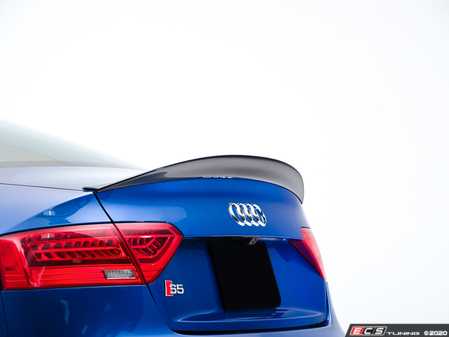 ES#4070346 - 006334LA01 - Audi B8/B8.5 A5 and S5 Trunk Spoiler - Gloss Black - Add some aggressive styling to your Audi! - ECS - Audi