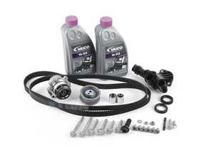 ES#2954061 - 06D109119BKT2 -  Ultimate Plus Timing Belt Kit - with thermostat - Includes coolant, all necessary hardware, engine seals, motor mount bolts, and thermostat - Assembled By ECS - Audi Volkswagen