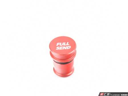 ES#4171978 - 028636ECS07-01 - Billet Power Port Plug - "Full Send" - Red Anodized - A little fun and function for your car! - ECS - Audi BMW Volkswagen Mercedes Benz MINI Porsche