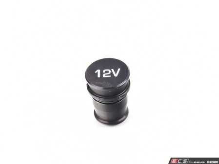 ES#4176990 - 028636ECS02-03 - Billet Power Port Plug - "12V" - Black Anodized - A little fun and function for your car! - ECS - Audi BMW Volkswagen Mercedes Benz MINI Porsche