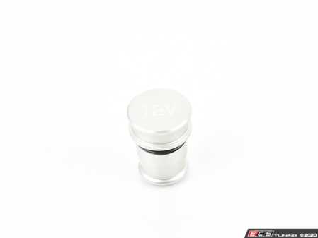 ES#4176989 - 028636ECS02-02 - Billet Power Port Plug - "12V" - Clear Anodized - A little fun and function for your car! - ECS - Audi BMW Volkswagen Mercedes Benz MINI Porsche