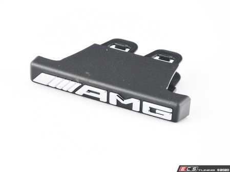 ES#3581670 - 2058174201 - Front Grille AMG Badge - Located on the front lower right of your center grille - Genuine Mercedes Benz - Mercedes Benz