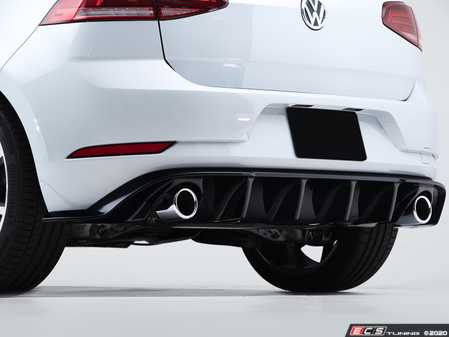 ES#4164886 - 007565la01KT -  MK7.5 GTI Gloss Black Rear Diffuser - Add aggressive styling with our In-House Engineered Gloss Black Rear Diffuser! - ECS - Volkswagen