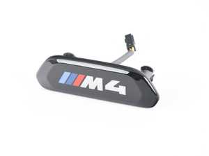 ES#4158784 - 52109503039 - Black Illuminated M4 Backrest Trim - Priced Each  - Illuminated backrest logo for the F82/F83 driver or passenger side. - Genuine BMW - BMW