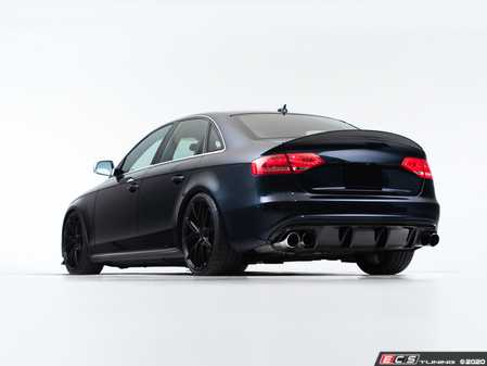 ES#4033487 - 028808ECS01 - Audi B8 S4 / A4 S-Line Rear Diffuser - Gloss Black - Add some aggressive styling to your Audi! - ECS - Audi