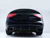 ES#4033487 - 028808ECS01 - Audi B8 S4 / A4 S-Line Rear Diffuser - Gloss Black - Add some aggressive styling to your Audi! - ECS - Audi