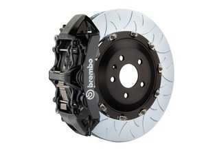 ES#4265330 - 1N3.9059A1 - Brembo GT Front Big Brake Kit - 2-Piece Type 3 Rotors (380x34) - Featuring Black 6 piston calipers, stainless brake lines and Brembo Sport brake pads - Brembo - Audi