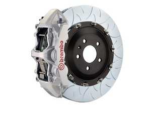ES#4265331 - 1N3.9059A3 - Brembo GT Front Big Brake Kit - 2-Piece Type 3 Rotors (380x34) - Featuring Silver 6 piston calipers, stainless brake lines and Brembo Sport brake pads - Brembo - Audi