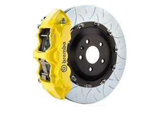 ES#4265332 - 1N3.9059A5 - Brembo GT Front Big Brake Kit - 2-Piece Type 3 Rotors (380x34) - Featuring Yellow 6 piston calipers, stainless brake lines and Brembo Sport brake pads - Brembo - Audi