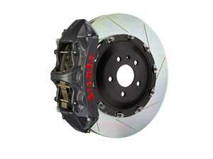 ES#4265335 - 1N2.9059AS - Brembo GT-S Front Big Brake Kit - 2-Piece Slotted (380x34) - Featuring Black (hard anodized) 6 piston calipers, stainless brake lines and Brembo Sport brake pads - Brembo - Audi