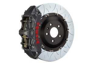 ES#4265337 - 1N3.9059AS - Brembo GT-S Front Big Brake Kit - 2-Piece Type 3 Rotors (380x34) - Featuring Black (hard anodized) 6 piston calipers, stainless brake lines and Brembo Sport brake pads - Brembo - Audi