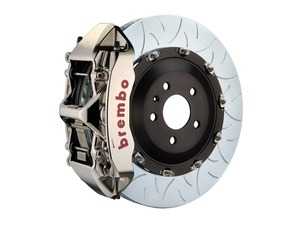 ES#4265340 - 1N3.9059AR - Brembo GT-R Front Big Brake Kit - 2-Piece Type 3 Rotors (380x34) - Featuring Nickel Plated Billet Monobloc 6 piston calipers, stainless brake lines and Brembo High Performance brake pads - Brembo - Audi