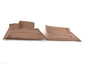 ES#195250 - 82110419041 - E53 X5 Front All Weather Rubber Floor Mat Set - Beige - Heavy duty all weather liners with raised edges, the ultimate in all weather protection - Genuine BMW - BMW