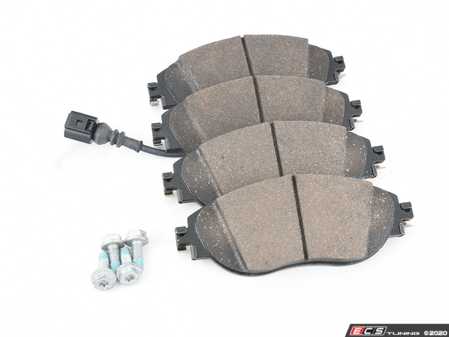 ES#3640387 - 3C0698151M - Front Brake Pad Set - Includes brake pad wear sensor - Genuine Volkswagen Audi - Volkswagen