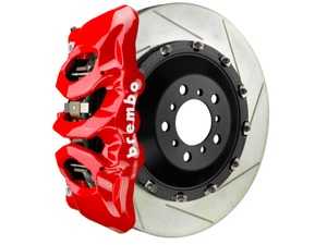 ES#4265546 - 1T2.9506A2 - Brembo GT Front Big Brake Kit - 2-Piece Slotted Rotors (405x34) - Featuring Red 6 piston calipers, stainless brake lines and Brembo Sport brake pads - Brembo - Audi