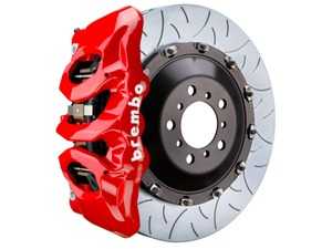 ES#4265553 - 1T3.9506A2 - Brembo GT Front Big Brake Kit - 2-Piece Type 3 Rotors (405x34) - Featuring Red 6 piston calipers, stainless brake lines and Brembo Sport brake pads - Brembo - Audi