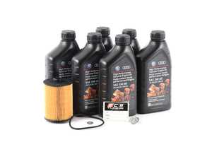 ES#2777594 - 03h115562KT - Genuine Oil Service Kit - Featuring original Volkswagen oil, filter, and drain plug - Genuine Volkswagen Audi - Volkswagen