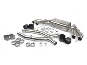 ES#4265458 - D660-0086-BLK - Dinan Free Flow Axle-Back Exhaust - Black Tips - Civilized at cruising speeds and aggressive under hard acceleration - Dinan - BMW