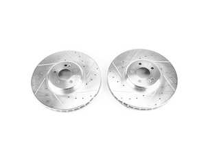 ES#3989601 - EBR1649XPR - Evolution Front Cross-Drilled & Slotted Brake Rotors - Pair (360x36) - Zinc coated performance rotors - Power Stop - Mercedes Benz