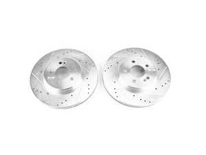 ES#3989604 - EBR1650XPR - Evolution Rear Cross-Drilled & Slotted Brake Rotors - Pair (320x24) - Zinc coated performance rotors - Power Stop - Mercedes Benz