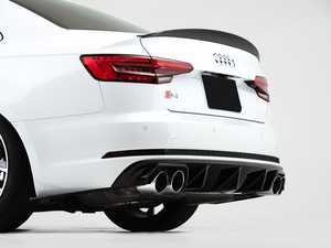ES#4056580 - 006077LA01 - Audi B9 S4 Rear Diffuser - Gloss Black - Add some aggressive styling to your Audi! - ECS - Audi