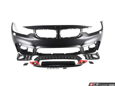 ES#4045284 - F32M4FT-FOG-PDC - M4 Style Front Bumper With PDC - Add the more aggressive front bumper from the M4! - ECS - BMW
