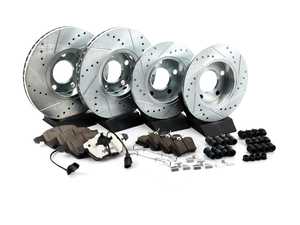 ES#3989864 - K2800-26 - Power Stop Z26 Street Warrior Front & Rear Brake Kit (288mm/244mm) - A high-performance complete 4-wheel upgrade featuring drilled & slotted rotors and extreme-temperature carbon-fiber ceramic pads. - Power Stop - Volkswagen