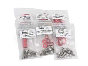 ES#3570581 - ESSVWMK6GTIRED - ZSPEC Essentials Dress-Up Fastener Kit - Gloss Red - 108 piece kit featuring stainless steel fasteners and billet aluminum beauty washers - ZSPEC Design - Volkswagen