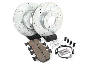 ES#3477803 - K944-26 - Z26 Street Warrior Brake Kit - Front - Includes performance drilled and slotted rotors and Power Stop's Extreme Carbon-Fiber Ceramic pads. - Power Stop - BMW