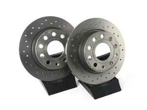Rear UV Coated Cross Drilled Rotors - Pair (253x10)