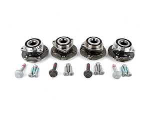 ES#3691192 - 8v0598625bkt2KT - Complete Wheel Bearing Kit  - All-inclusive kit includes bearings, axle bolts, and securing bolts for all four corners of the vehicle - Assembled By ECS - Audi