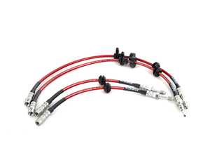 ES#4304931 - 007356la09KT - Exact-Fit Stainless Steel Brake Lines - Complete Kit - Set of 6 DOT-compliant lines, manufactured by ECS Tuning to replace your standard rubber lines. - ECS - BMW