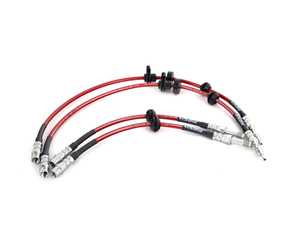 ES#4304950 - 007356la10KT - Exact-Fit Stainless Steel Brake Lines - Complete Kit - Set of 6 DOT-compliant lines, manufactured by ECS Tuning to replace your standard rubber lines. - ECS - BMW