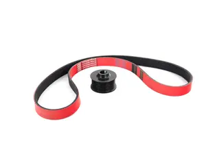 Audi 3.0T Performance Supercharger Pulley - 57.6mm - Press Fit - Kit With ECS Performance Kevlar Reinforced Supercharger Belt