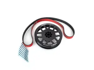 Audi 3.0T Performance Overdrive Crank Pulley With ECS Performance Kevlar Reinforced Supercharger Belt- 187.3mm - For Use As Crank Pulley Only Upgrade