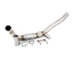 ES#3969682 - SVWX043 - MK7 Golf GTI High Flow Catted Downpipe - Built to last with 304 stainless steel and engineered for dyno-proven power gains. - Scorpion - Volkswagen