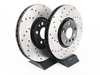 ES#3536545 - 128.34186KT - Cross Drilled Front JCW Rotors - Pair 13.189" (335x30) - This design removes performance robbing outgas and material dust caused by braking - StopTech - MINI