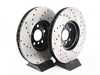 ES#3536545 - 128.34186KT - Cross Drilled Front JCW Rotors - Pair 13.189" (335x30) - This design removes performance robbing outgas and material dust caused by braking - StopTech - MINI