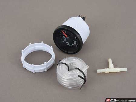 ES#3176536 - PSTBO270-12 - 52mm Prosport Mechanical Boost Gauge - Clear Lens/White LED - Includes twist on mounting ring, twist on LED bulb, tubing kit, T-adapter, and instructions. - Prosport Performance - Audi BMW Volkswagen Mercedes Benz MINI Porsche
