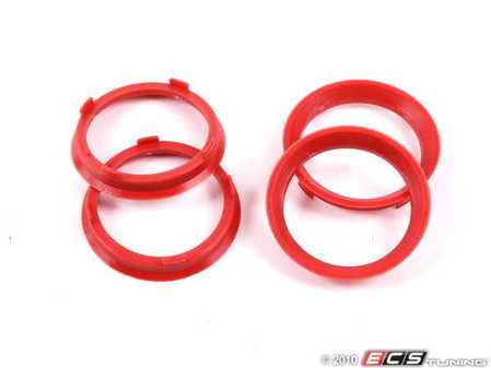 ES#2185353 - AP666571 - 66.6-57.1 Hub Centric Rings - Set Of Four - Plastic 66.6mm to 57.1mm hub centric rings for proper wheel fitment - ECS - Audi BMW Volkswagen