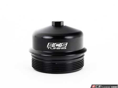 ES#4142074 - 006044LA01 - Billet Aluminum Oil Filter Cap - Black Anodized  - BMW uses a lot of plastic in their engine components to save weight and money. Unfortunately, plastic is damaged easily and the factory oil filter cap needs a special tool to remove. This cap is designed to use the original O-ring seal. - ECS - BMW