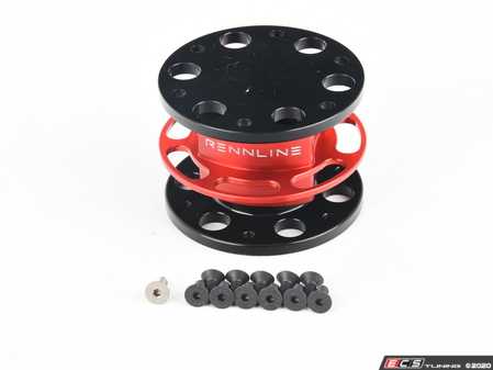 ES#2840090 - I18RED - Steering Wheel Quick Disconnect - Red - Rennline style and design to give you the highest quality quick release hub on the market - Rennline - Audi BMW Volkswagen Mercedes Benz MINI Porsche