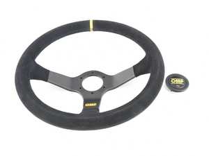 ES#3192167 - OD/2028 - 350 Carbon RAcing Steering Wheel - Black suede - Universal sport steering wheel with a 350mm diameter. - OMP - BMW
