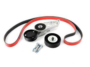 ES#4305018 - 06D903137CKT2 - Accessory Belt Kit With ECS Performance Kevlar Reinforced Accessory Belt - Includes the tensioner assembly, ECS performance Kevlar reinforced accessory belt, relay roller and hardware - Assembled By ECS - Audi