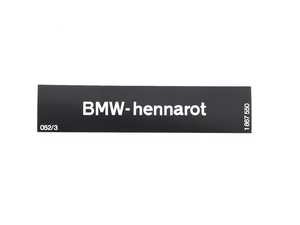 ES#78953 - 51141867550 - PLATE - Genuine BMW - BMW