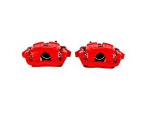 ES#4352643 - s3320aKT - Remanufactured RED Color Front Brake Calipers - Pair - Used as an upgrade over the stock silver color calipers, not JCW brakes for the R55-R59 MINIs. Poor Mans JCW brakes for the R50-R53 MINIs - Power Stop - MINI