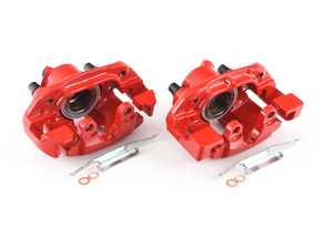 ES#3160731 - S1618 - Red Powder Coated Calipers - Front Set - Powder coated red calipers for both style and corrosion prevention! Includes left and right side calipers and carriers! - Power Stop - BMW